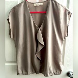 Taupe Blouse, Work Wear, Blouse for Work